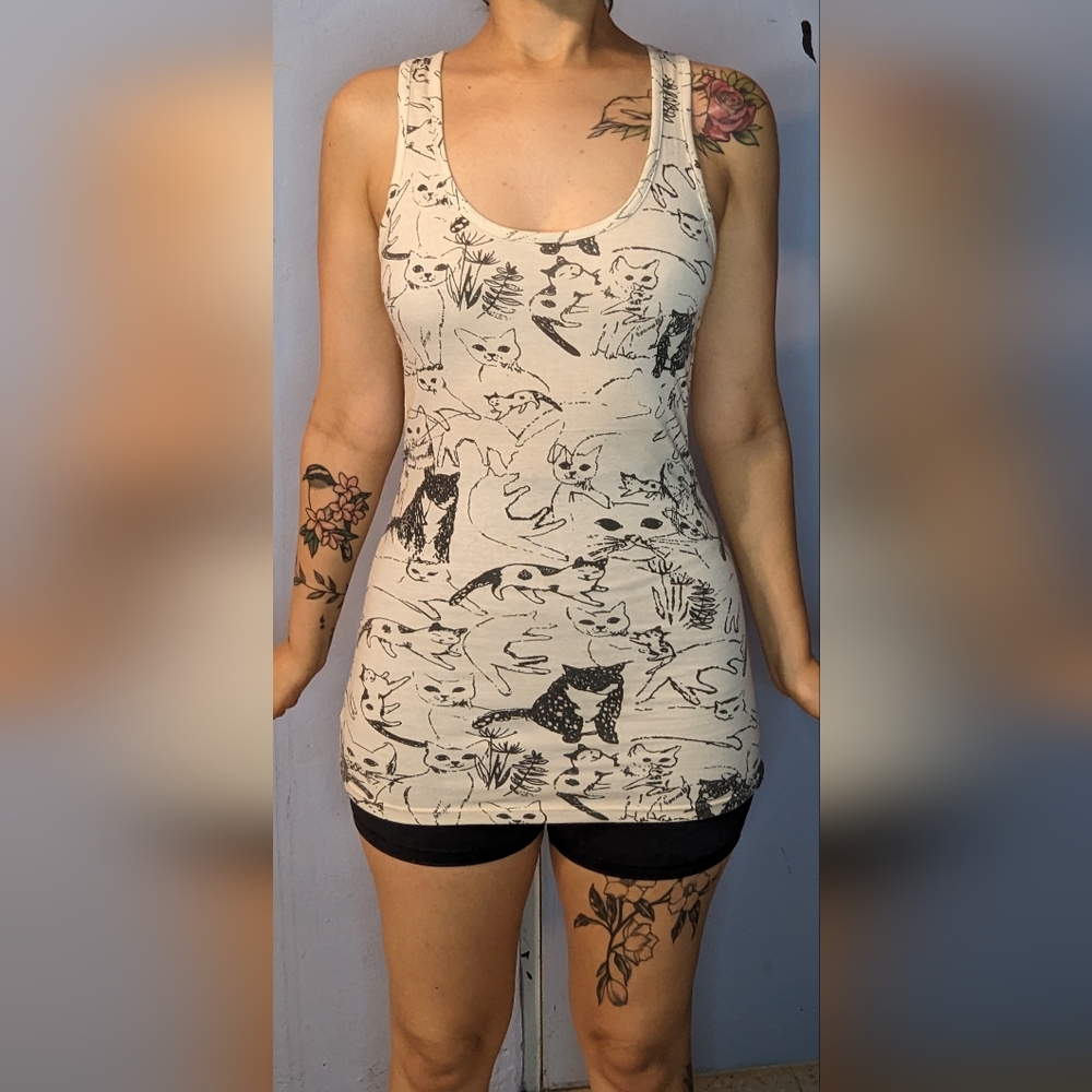 ModCloth Cat Person tank top size xs